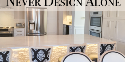 joanne riley interior designs modern white kitchen design with chairs, stools and shaker style cabinets.